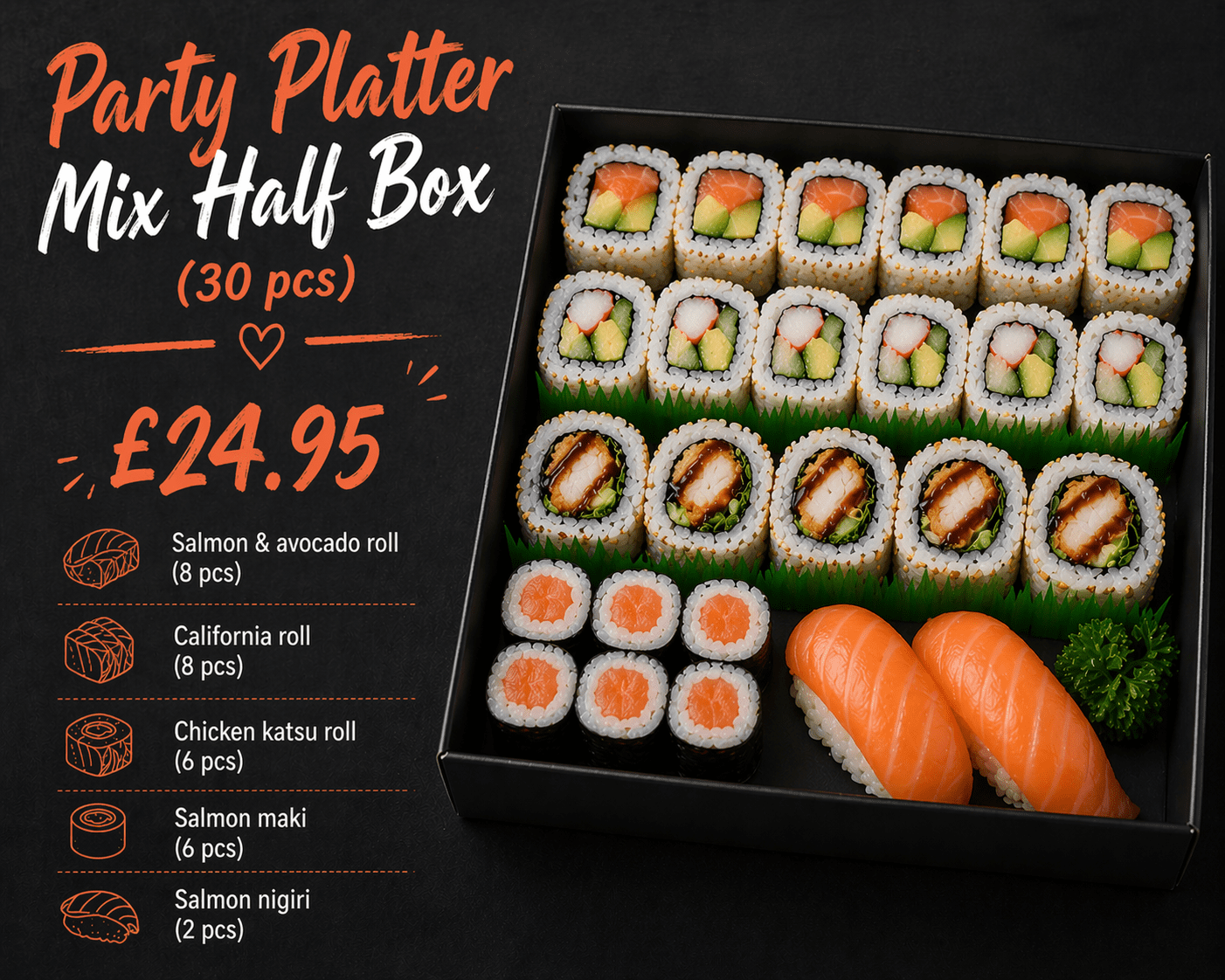 Party Platter Mix Half Box (30 pcs)
