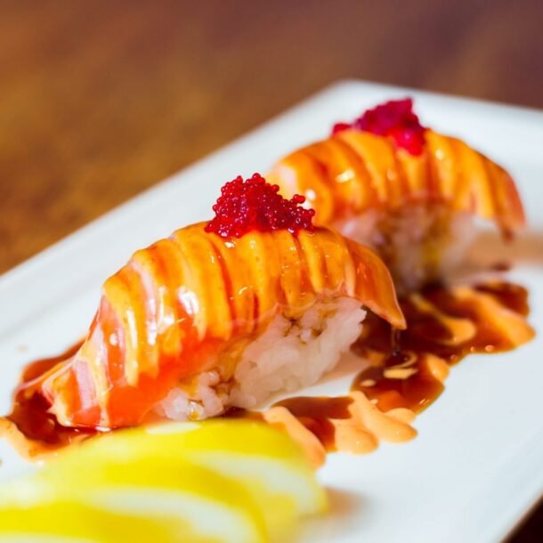 Torched Salmon Nigiri (3 pcs)