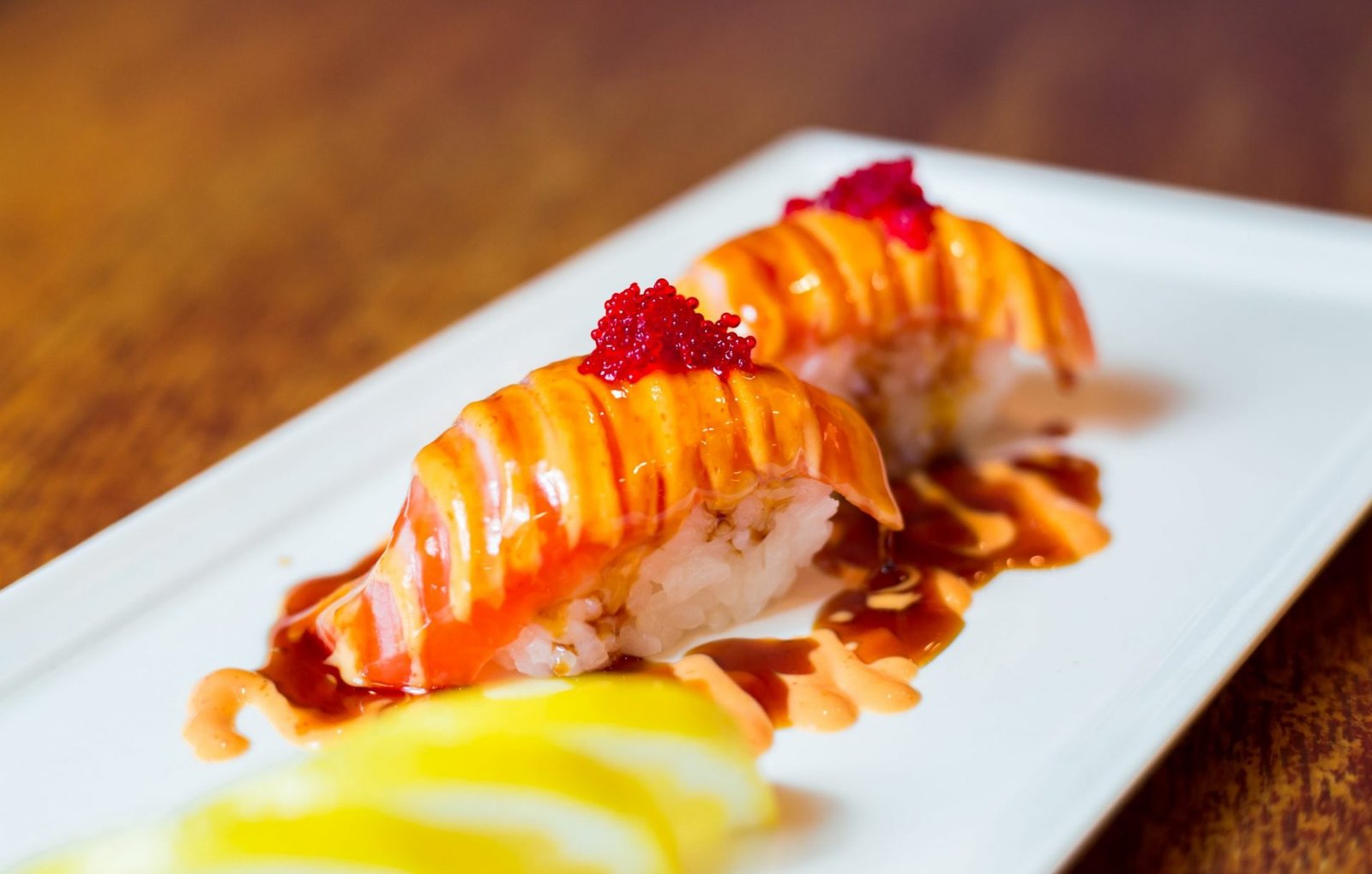 Torched Salmon Nigiri (3 pcs)