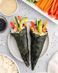 Vegan Pumpkin Hand Roll