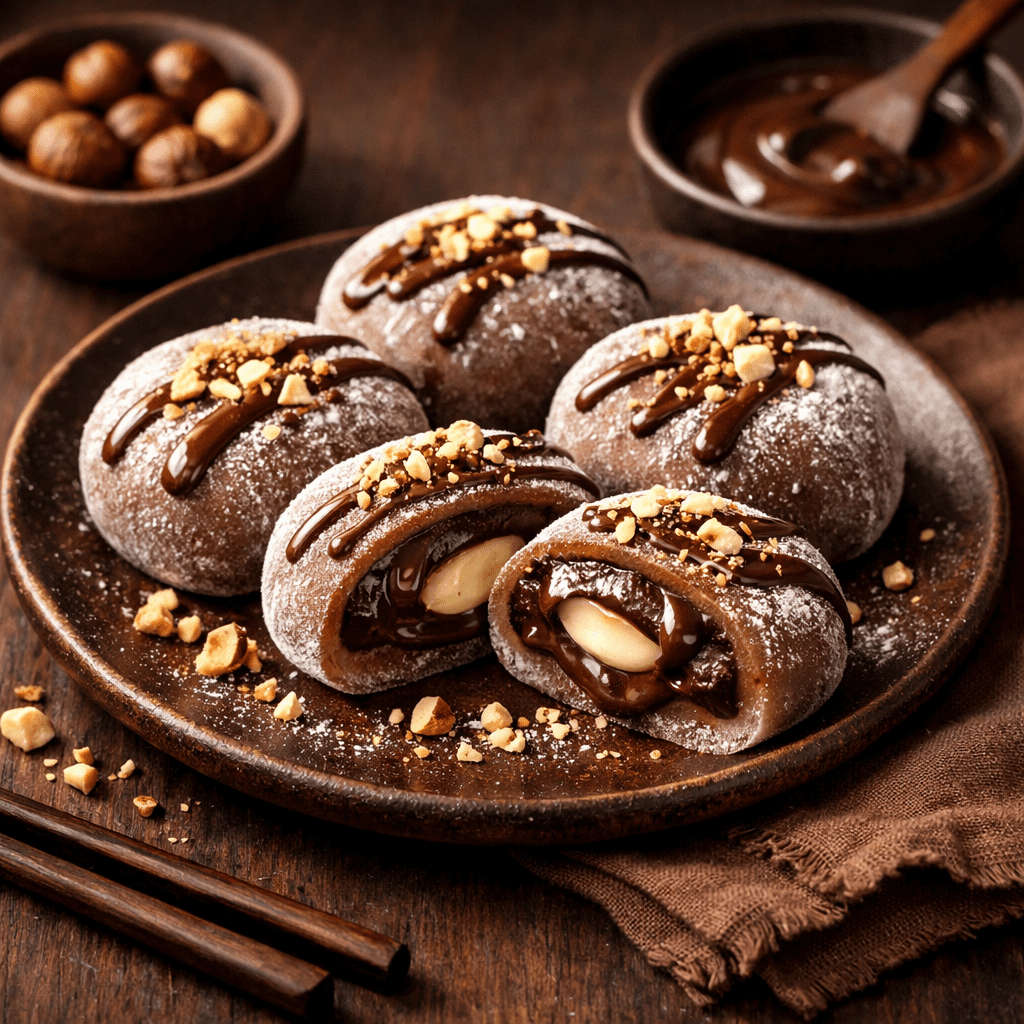 Chocolate & Hazelnut Mochi