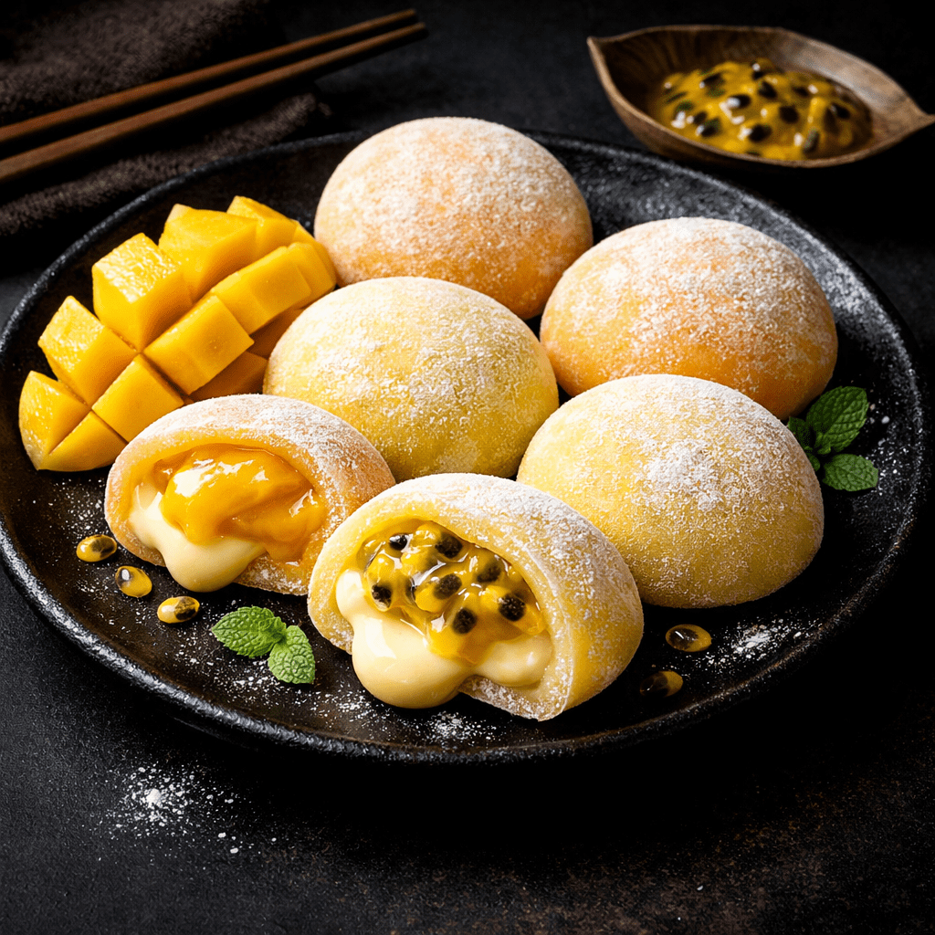 Passionfruit & Mango Mochi