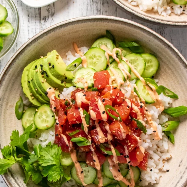 Sweet Chilli Tempura Prawn Poké