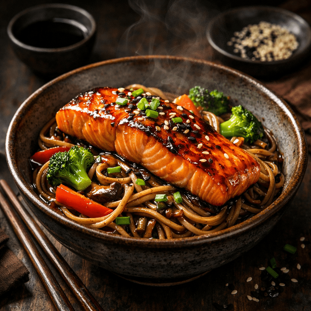 Teriyaki Soba – Salmon