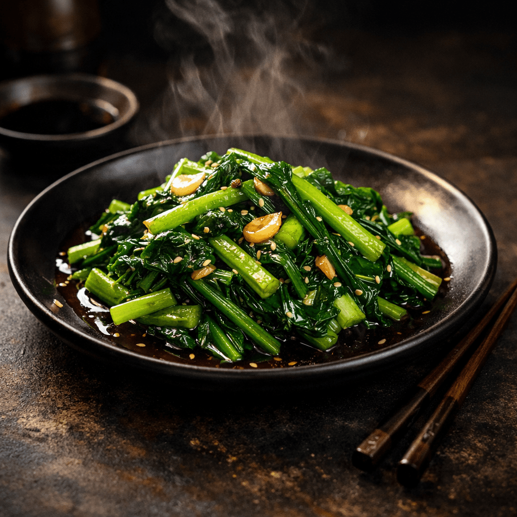 Seasoned Wok-Fried Greens